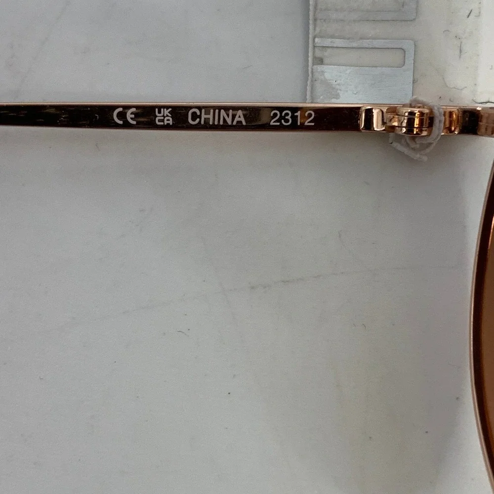 Nike Chance Rose Gold Aviator Sunglasses MEV1218 605‎ Gradient Lens Women's